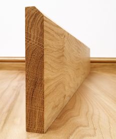 45° Chamfered European Oak Skirting Board